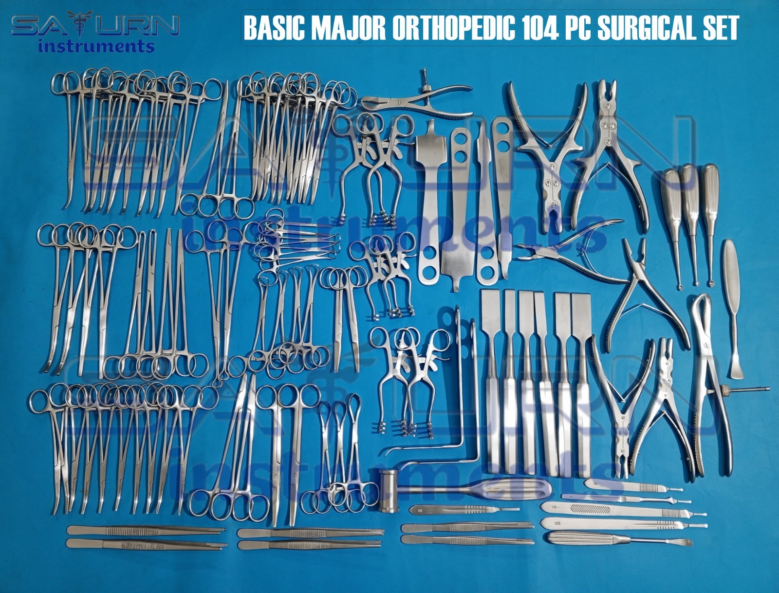Basic Major Orthopedic Lot of 104 pcs Set Surgical Instruments By Saturn