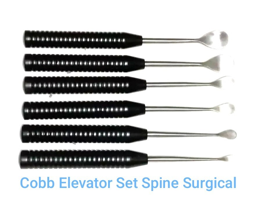 Cobb Elevator Set Spine Surgical orthopedic instruments set of 6 pcs black color