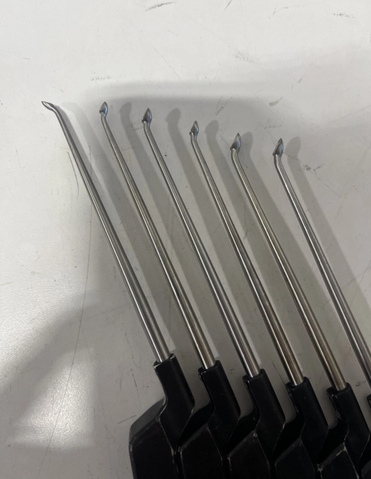 Lot of 6 Codman Symmetry Karlin Cervical Curettes 46-3136, 46-3137, 46-3138 (Z)