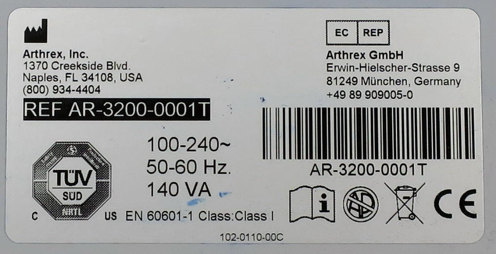 Arthrex Synergy HD3 AR-3200-0001T