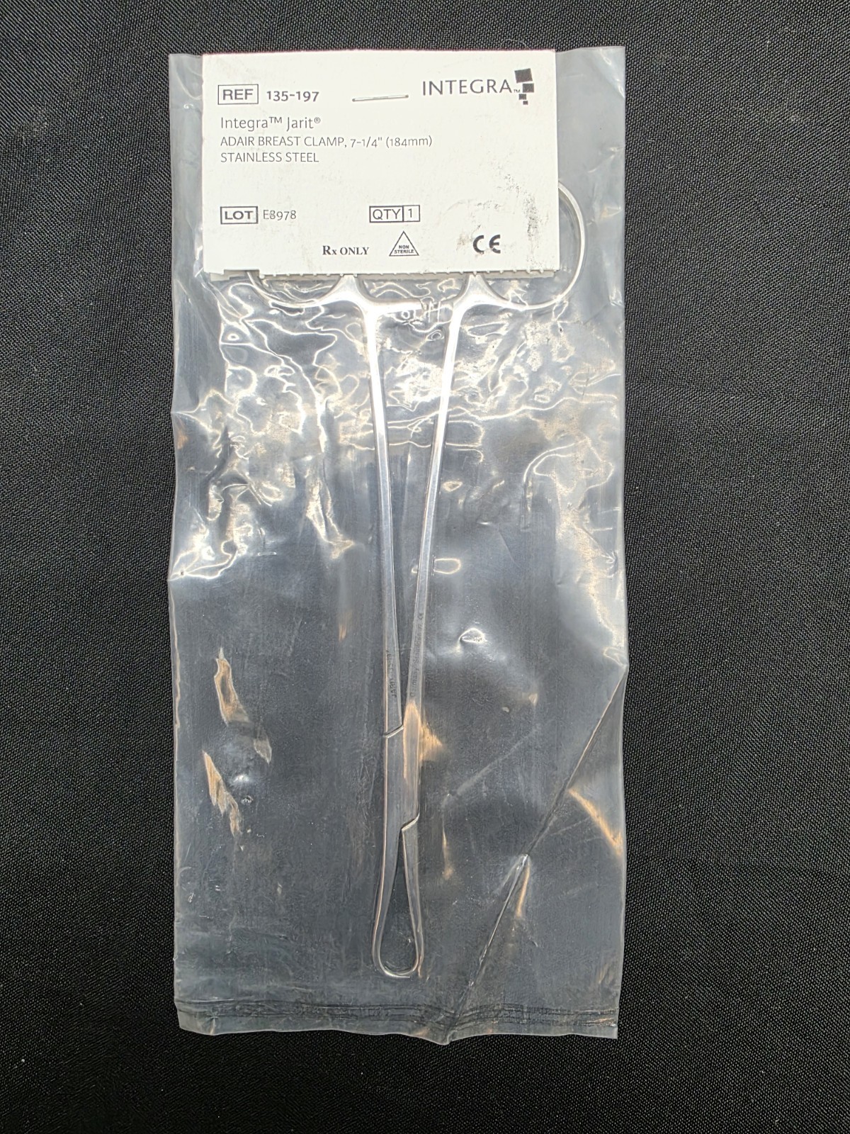 Jarit Integra 135-197 Adair Breast Clamp 7-1/4 Stainless