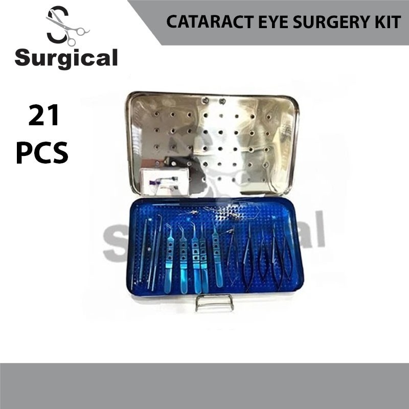 21 Pcs Ophthalmic Cataract Eye Surgery kit Surgical Instrument