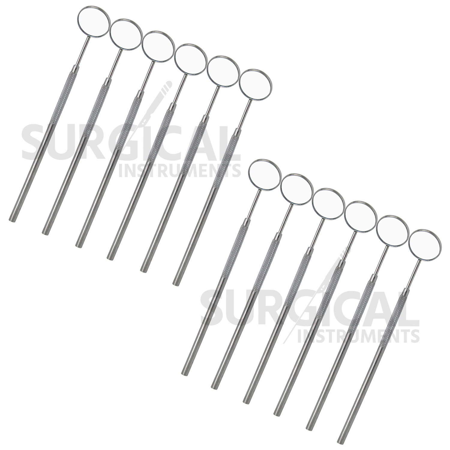 12 Pcs Front Surface Dental Mirrors #5 Surgical Instruments German Grade