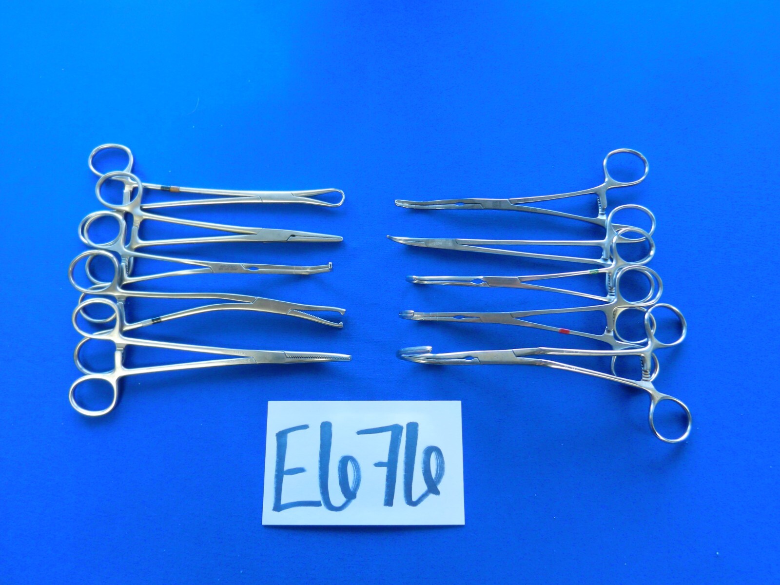 E676 Pilling Weck Codman Lot of 10 Forceps 16.5-18cm Overall Length