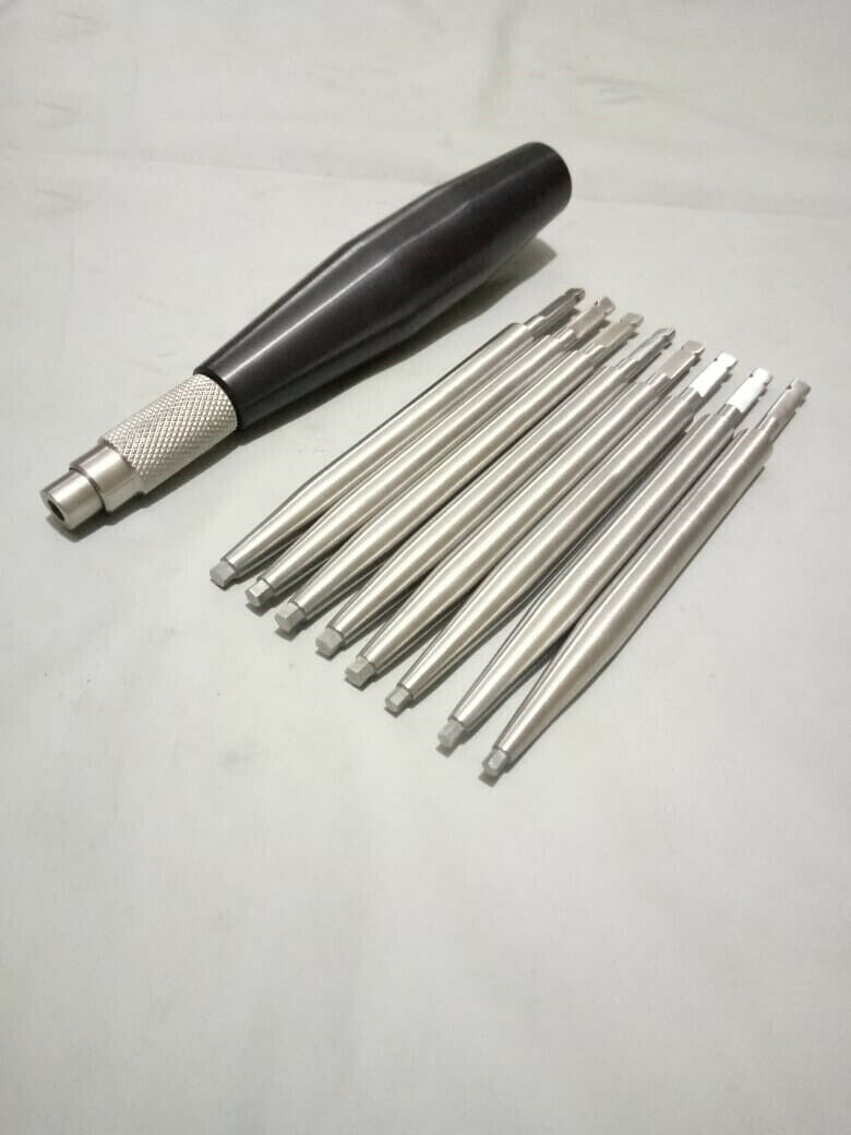 Bone Screw Driver Quick Coupling Handle Hex Head Orthopedic Instruments 9 Pcs A+