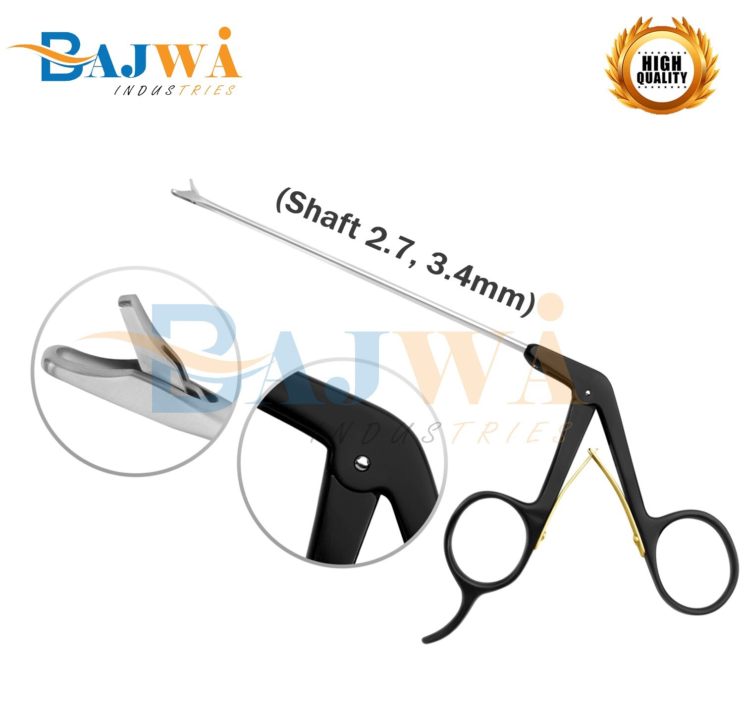 SLANDER PUNCH TIP STRAIGHT SHAFTS BLACK COATING SURGICAL INSTRUMENTS