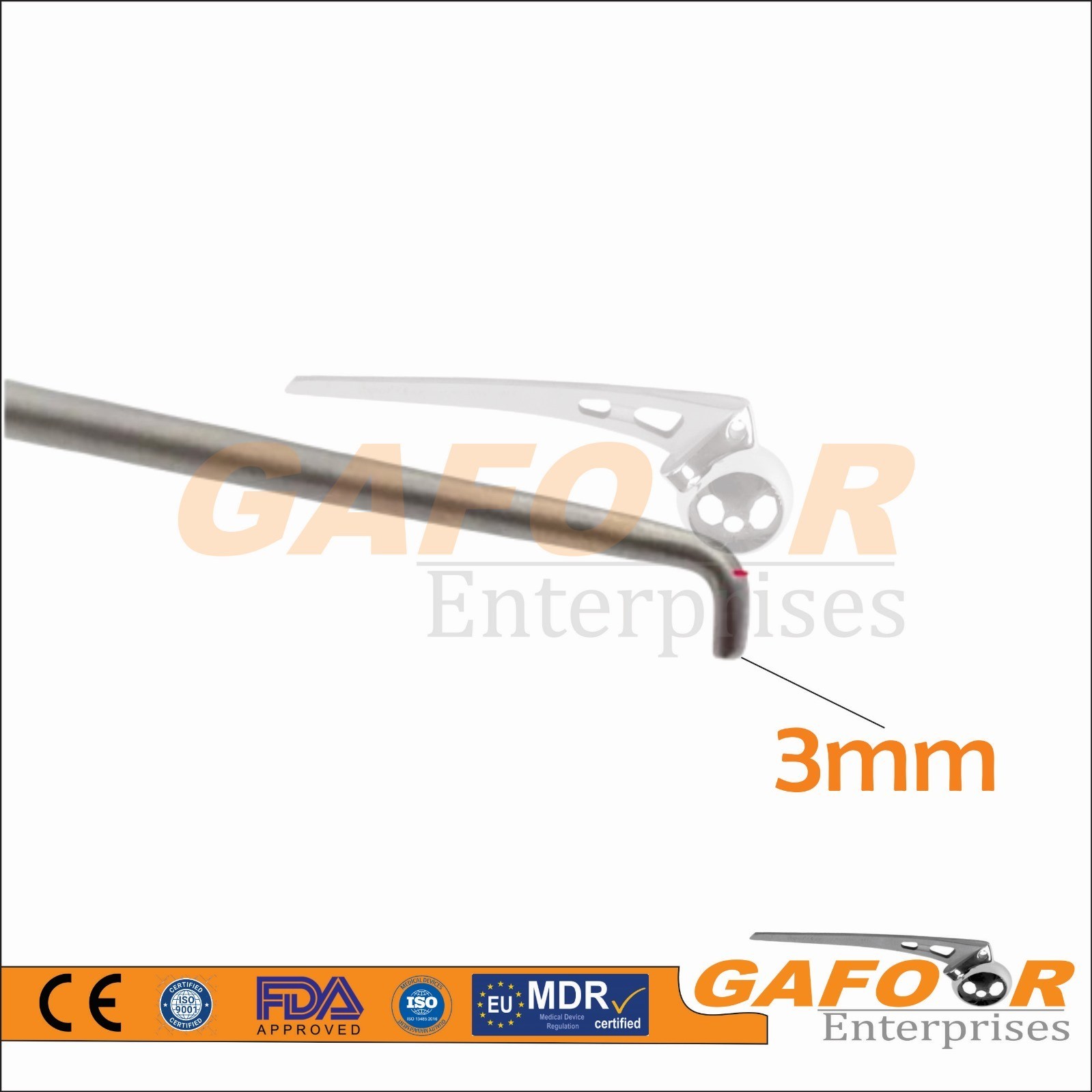 3 mm New 2 Pcs Arthroscopy Probe Knife Arthroscopic instruments