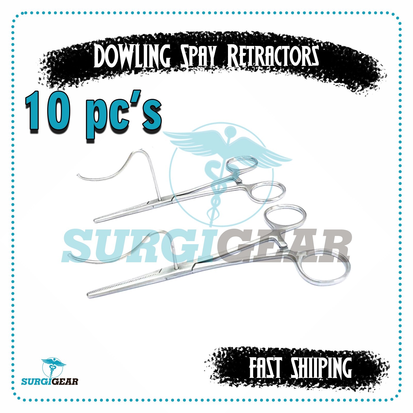 DOWLING Spay Retractors Medium 14cm and large 16cm 10 pieces