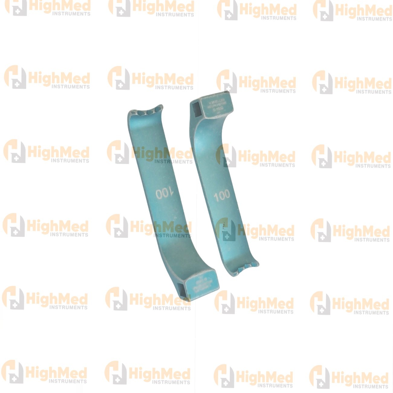 Lot of 2, V. Mueller S-1932, Shadow-Line McCulloch Offset Retractor Blade