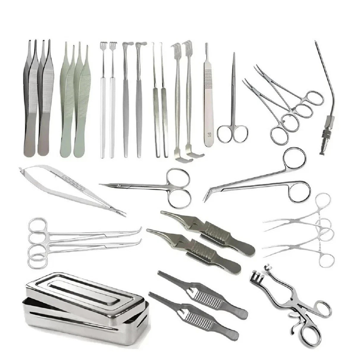 AV Fistula Surgery Set 30 Pcs Stainless Steel Vascular Surgical Instruments Kit