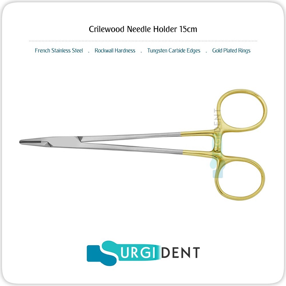 TC CRILEWOOD NEEDLE HOLDER STRAIGHT 15 CM MEDICAL SURGICAL INSTRUMENTS *CE*