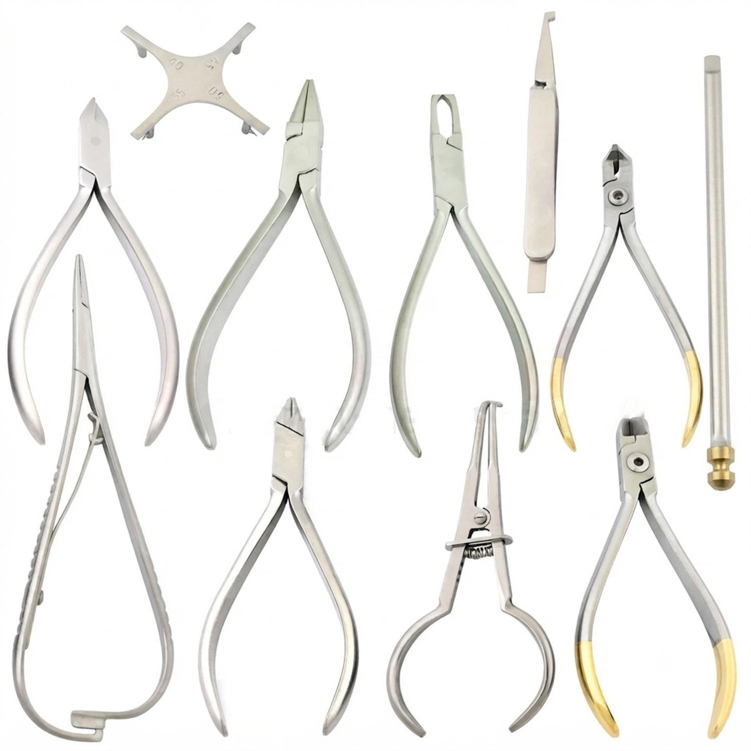 Professional Range Orthodontic Instruments Ortho Set Up Tray Kit Pliers Scalers
