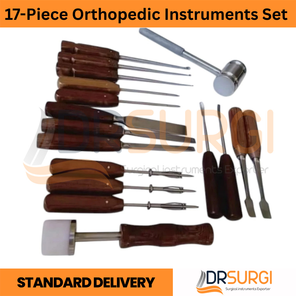 Premium 17-Piece Orthopedic Instruments Set – High-Quality Surgical Tools