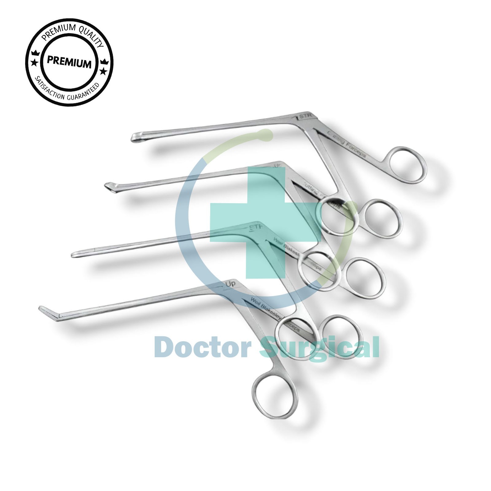 Weil Blakesley & Thru Cut Nasal Forceps Straight And 45 Degree 4 PCs Set