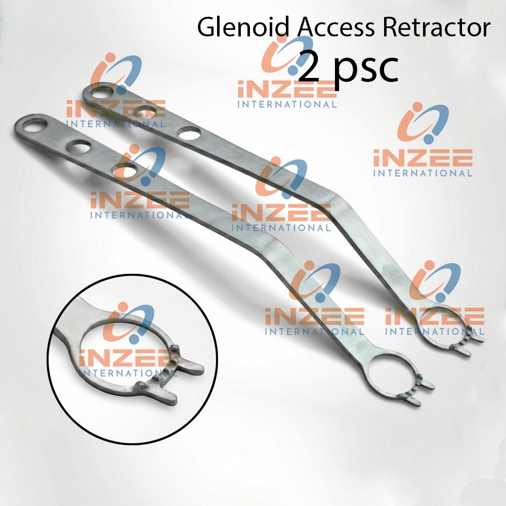 2 Pcs Glenoid Access Retractor Hole Diameter 36x30MM O/L 13.5″ Shoulder By IZ