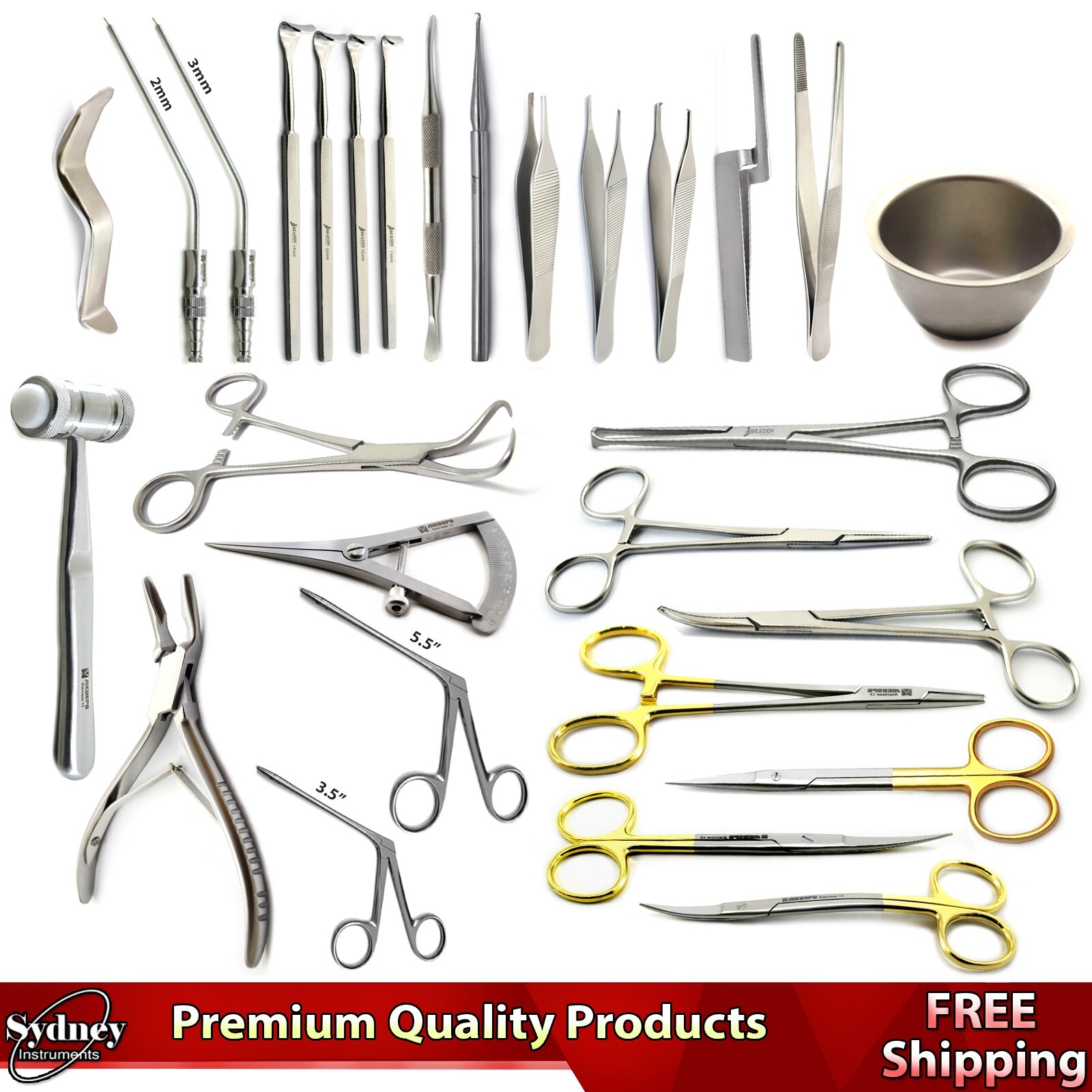 Surgical Plastic Surgery Instruments Medical Examination Kit Tools