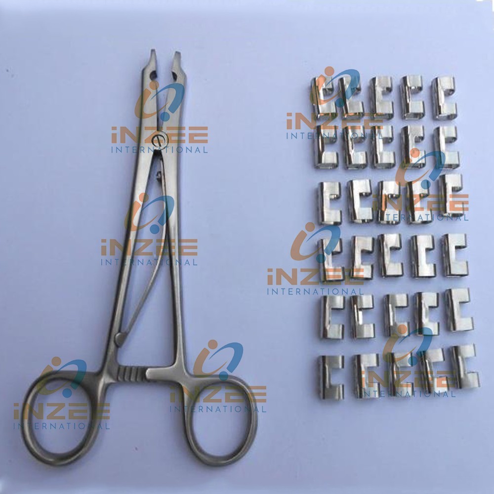 Raney Scalp Clip Applicator Plus 30 Pcs Clips Set Surgical Instruments By Inzee