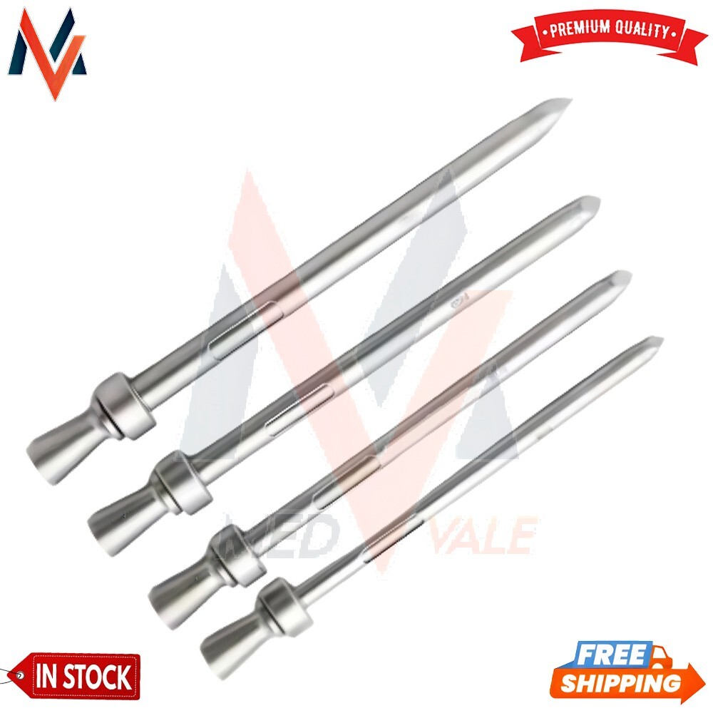 Suprapubic trocar for cystostomy 4 Pcs Set Stainless Steel Surgical Instruments