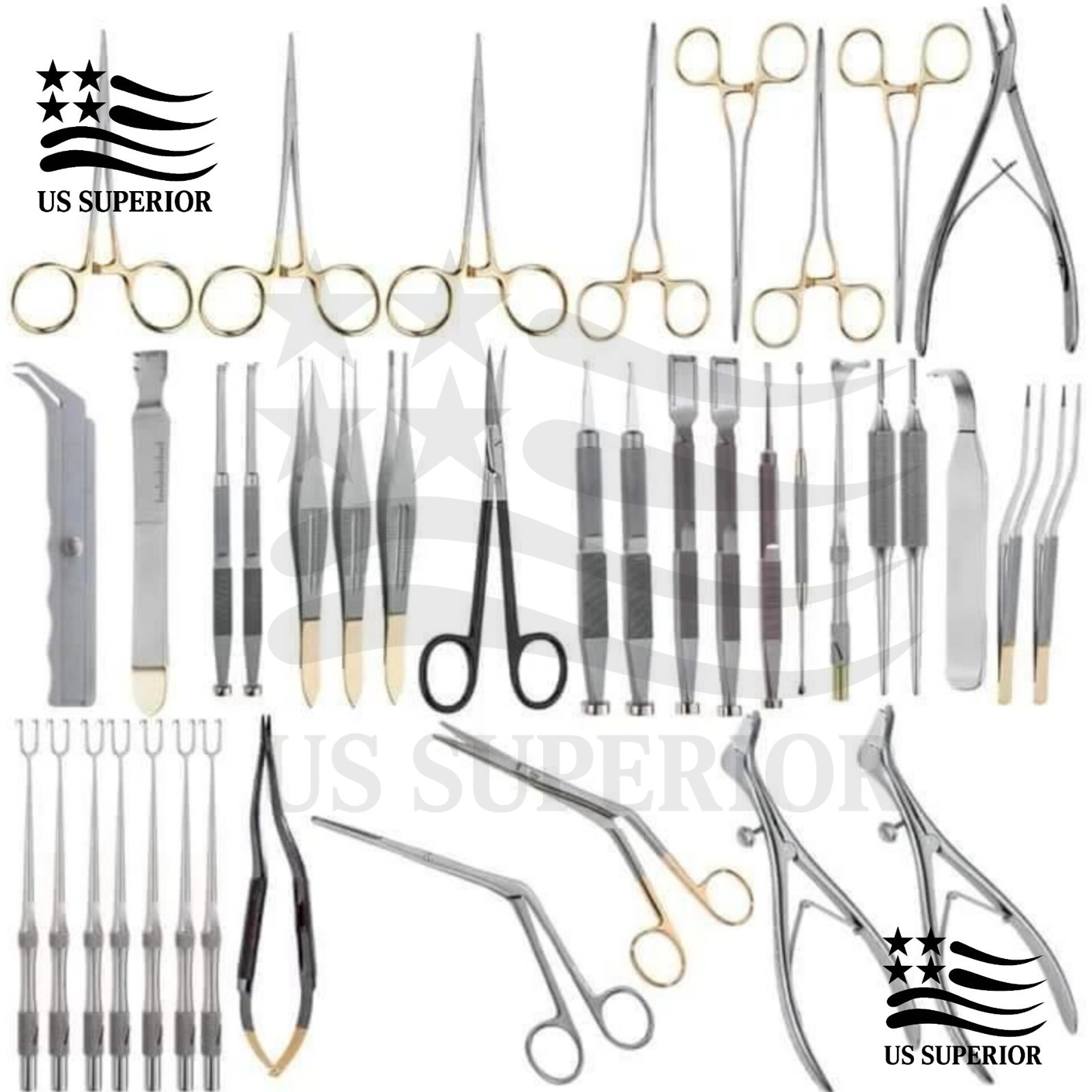 Tebbetts Rhinoplasty Instruments Set 40 Pcs German Stainless Steel Plastic Sur