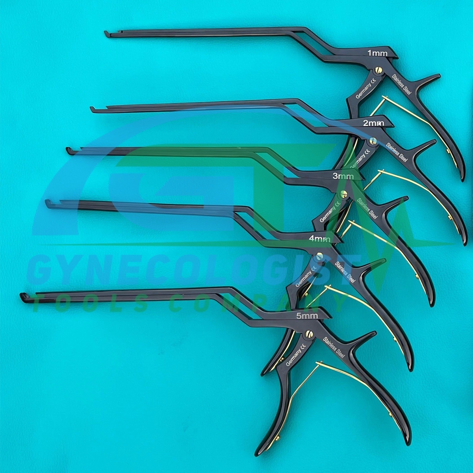 Kerrison Bayonet Bone Spine Rongeur, German Orthopedic Instruments Set of 5 pcs