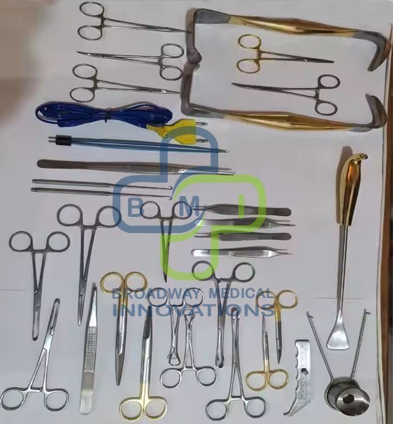 Tebbetts Breast Surgery Instruments Set of 38 PCs Breast Augmentation Set