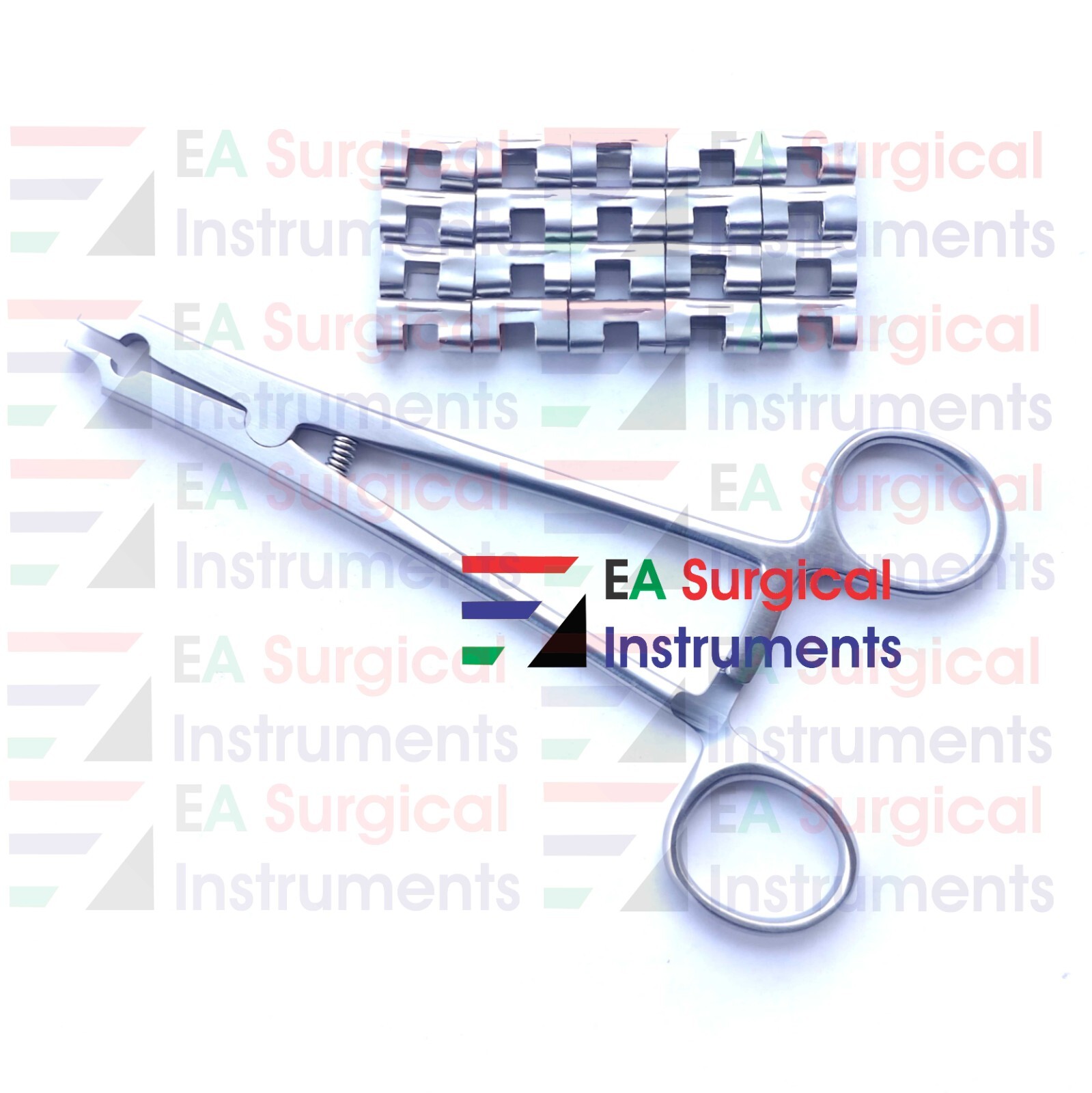 Raney Clip Applicator With 20 Pcs Raney Clips Neurosurgery Instruments