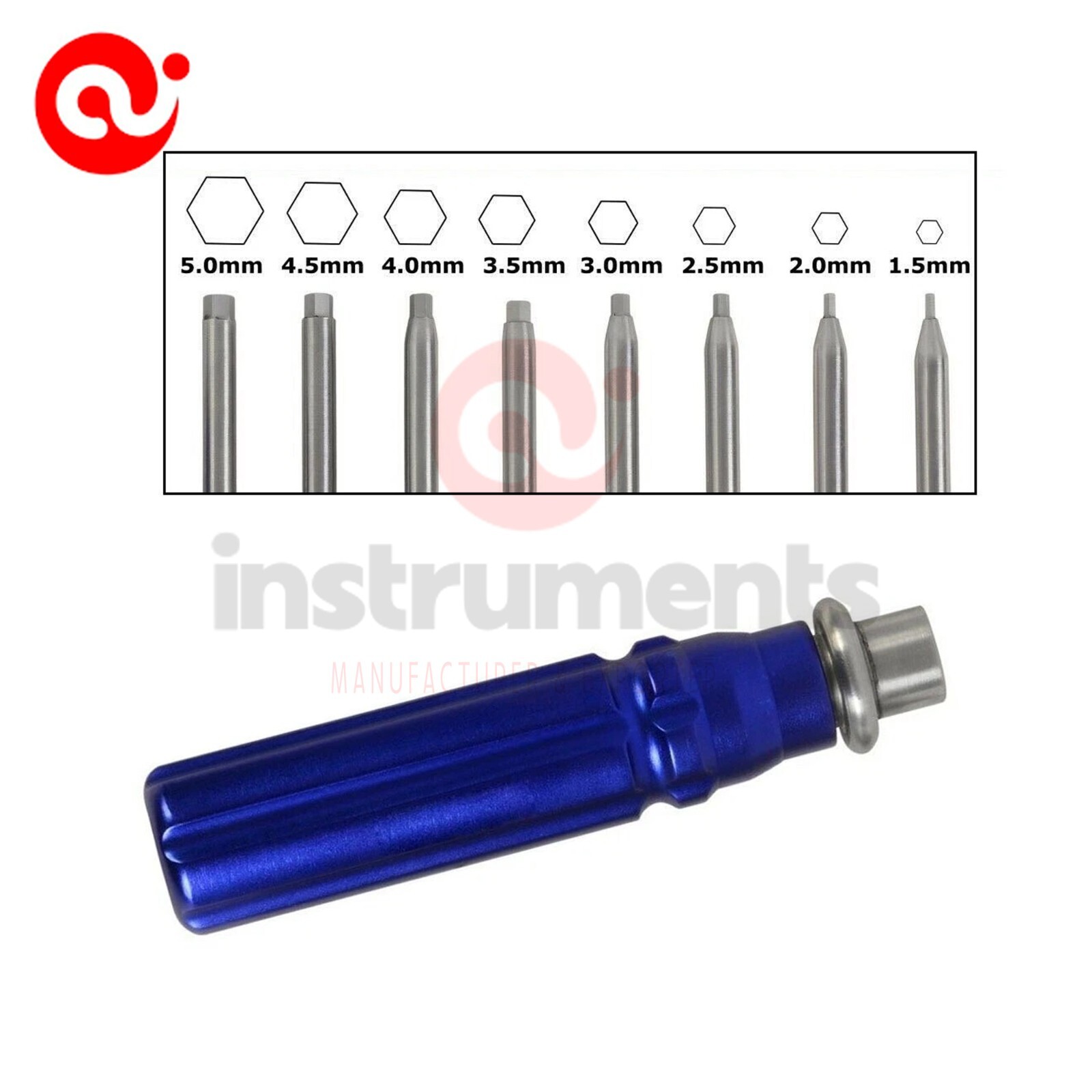 Bone Screwdriver Set With Quick Coupling Handle Surgical Instruments Set By Ai