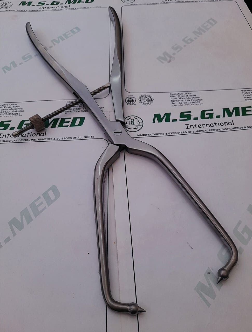 Orthopedic Pelvic Reduction Forceps 400mm/16″ Long with Ball Tip Stainless Steel