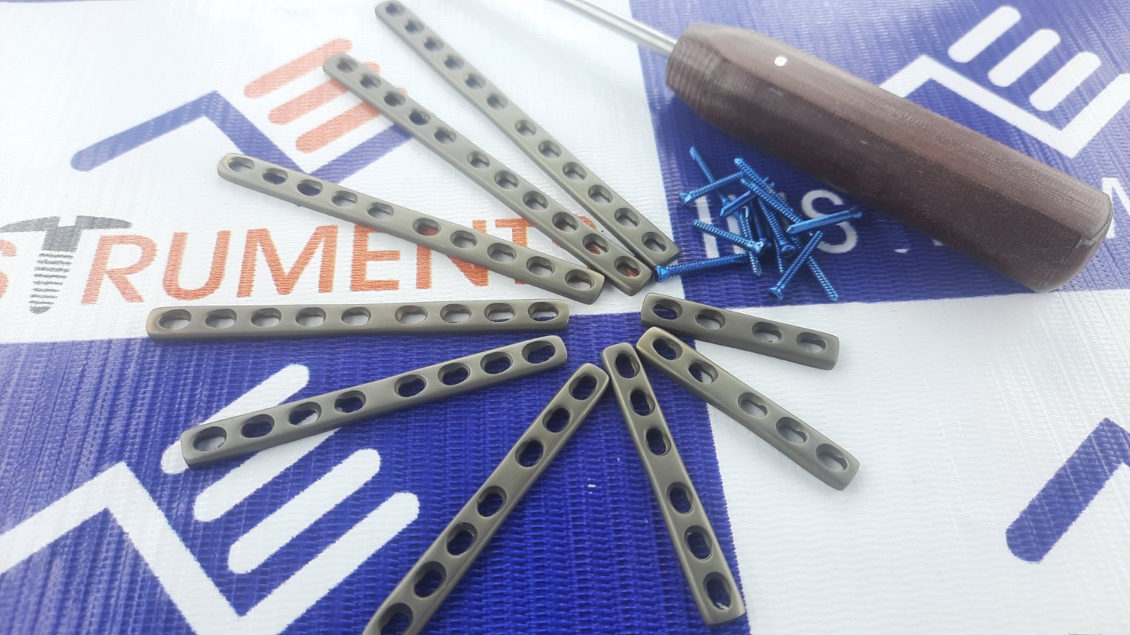 DCP 2.7mm Straight Plates 4 to 12 Hole & Cortex Screw (65 Pc) Titanium Grade 5