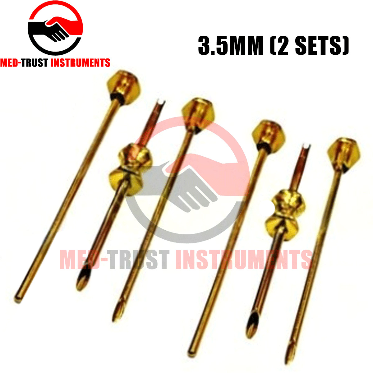 HRT Trocar kit 3.5mm Hormone Replacement Pellet Insertion Trocars Gold