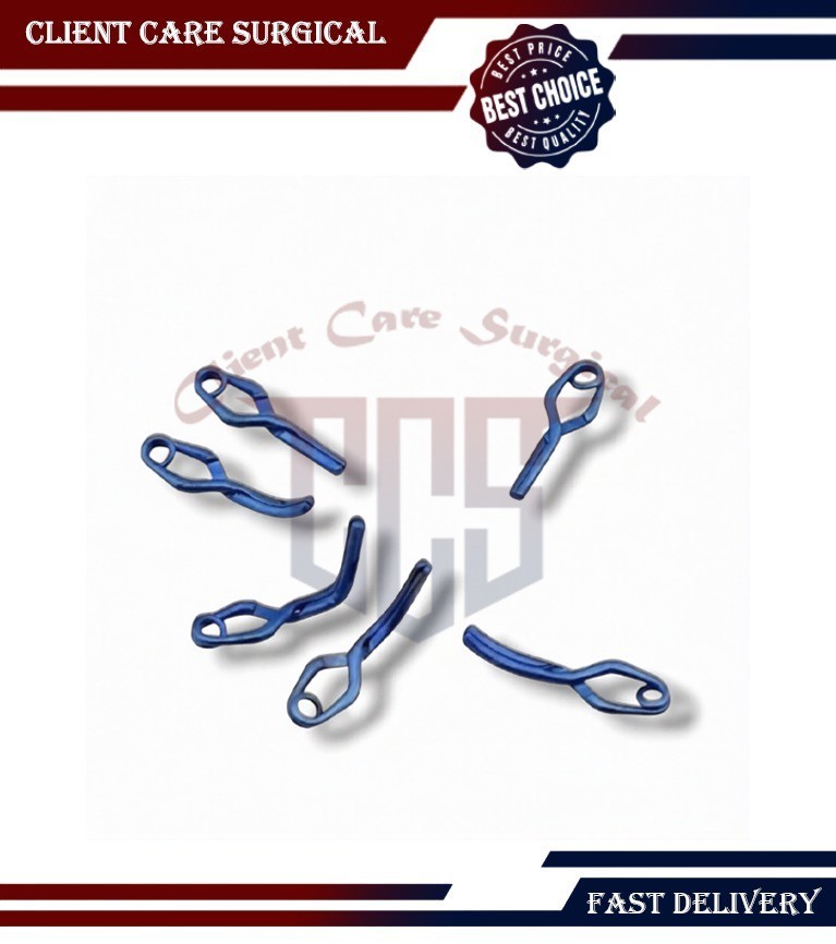 Aneurysm clips Neurosurgery 6-pcs Set In titanium Premium Quality