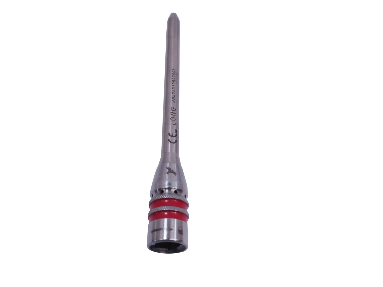 LONG Attachment, Straight, 11cm, Double Red Stripes