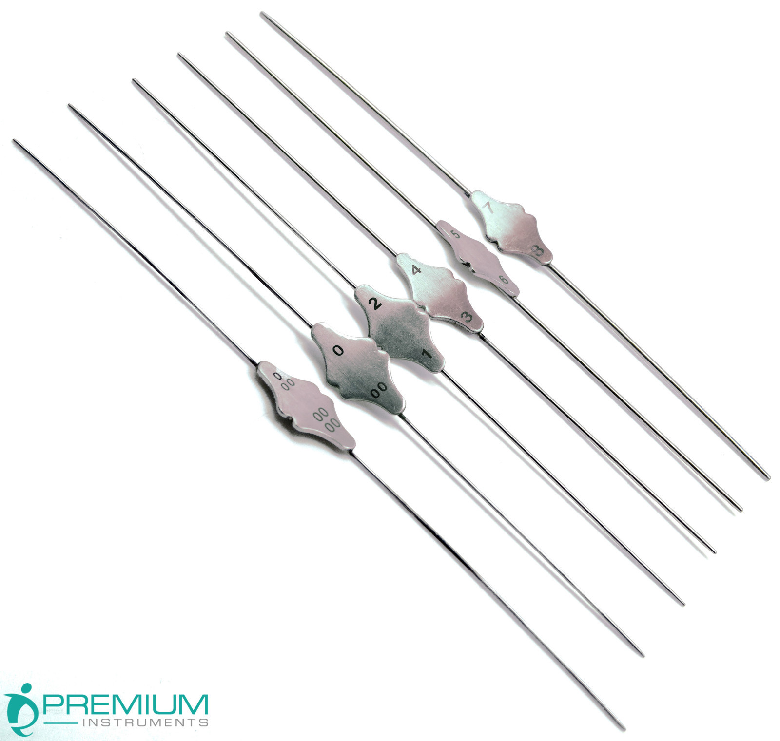 Bowman Lacrimal Probe 6″ Surgical ENT 0000-000, 00-0, 1-2, 3-4, 5-6,7-8 Set of 6