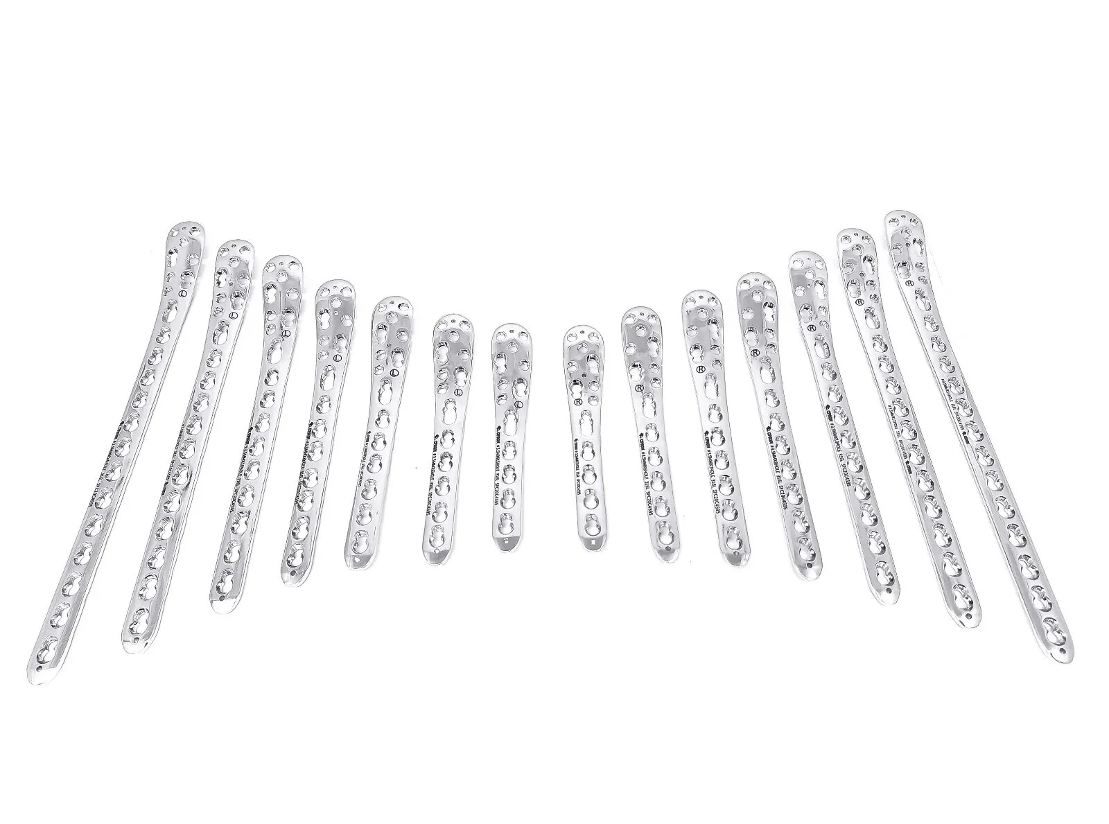 Medial Distal Tibia 3.5 mm Locking Plate w/o tab set of 14 pcs veterinary