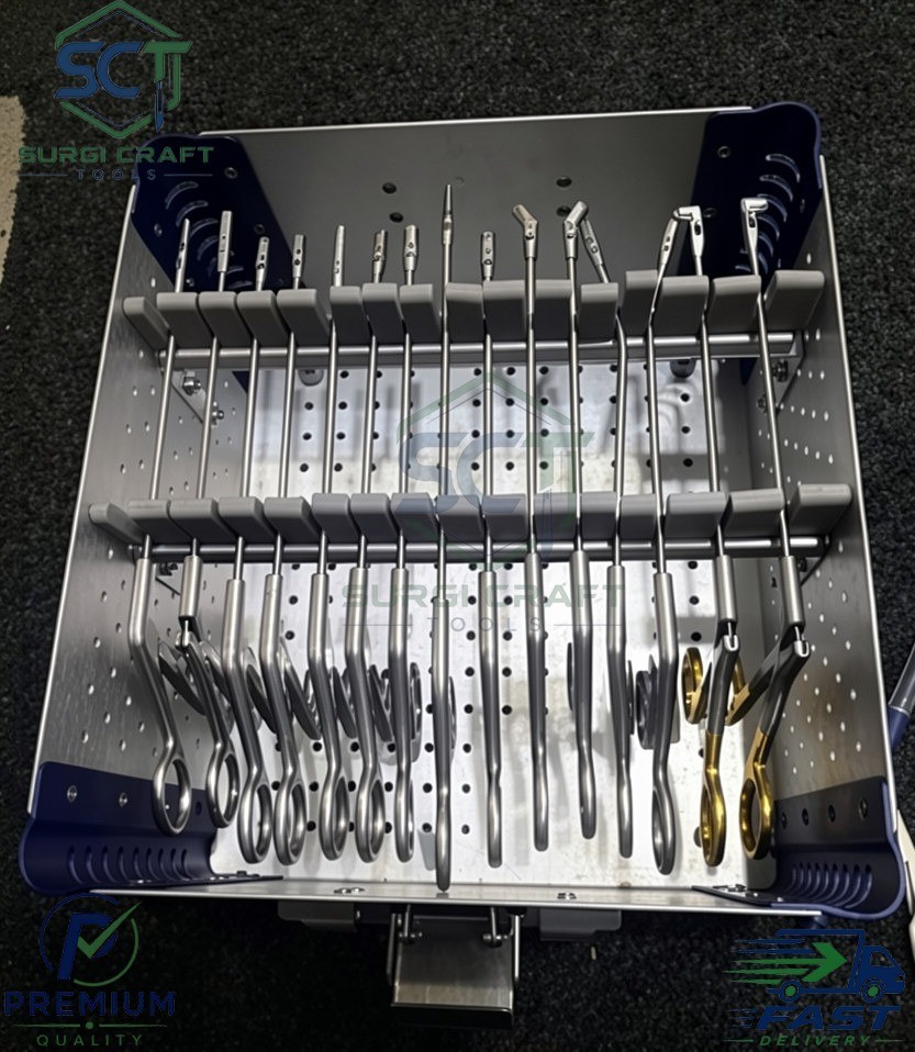 Arthroscopy Forceps Set of 15 Pieces With Sterilization Aluminum Box