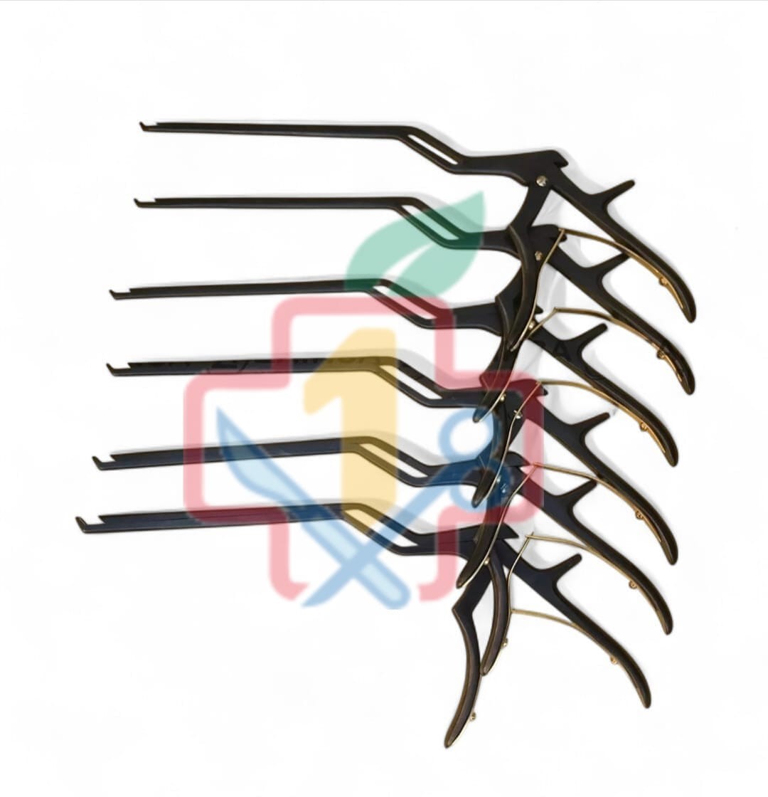 6 Pcs Bayonet Kerrison Rongeurs 9 Inches 1/2/3/4/5/6MM Bite Black 45 Degree