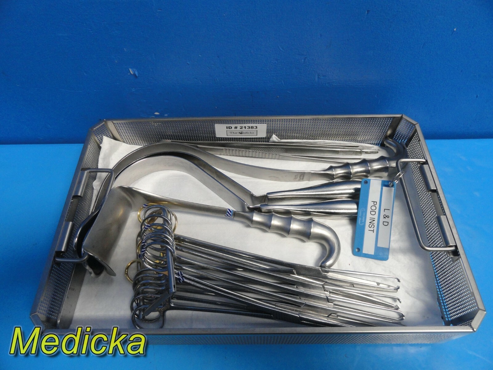 Codman Aesculap Jarit Pilling L&D POD Surgical Instruments Tray W/ Case ~ 21383