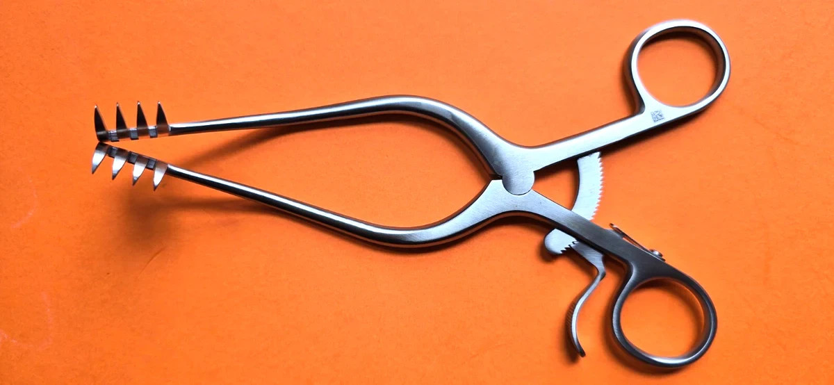 BOSS 73-1197 Surgical Orthopedic Adson Cerebral Retractor 7.5″ Sharp 4×4 Prongs