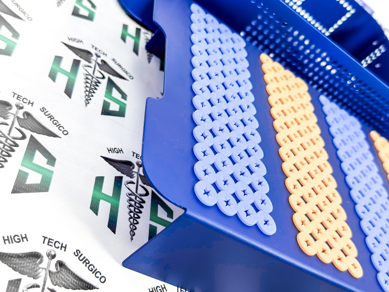 Spínal Pedícle Screw Sterilization Box Orthopèdic Implánt Screw Rack Case