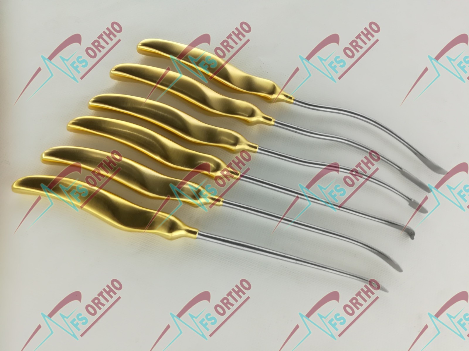 Face Lift Browlift Dissector & Elevator Plastic Surgery Instruments Set of 6 Pcs