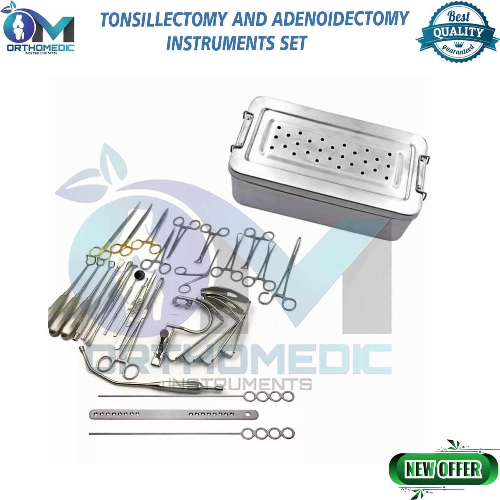 New Tonsillectomy and Adenoidectomy 30 pcs Set orthopedic surgical instruments