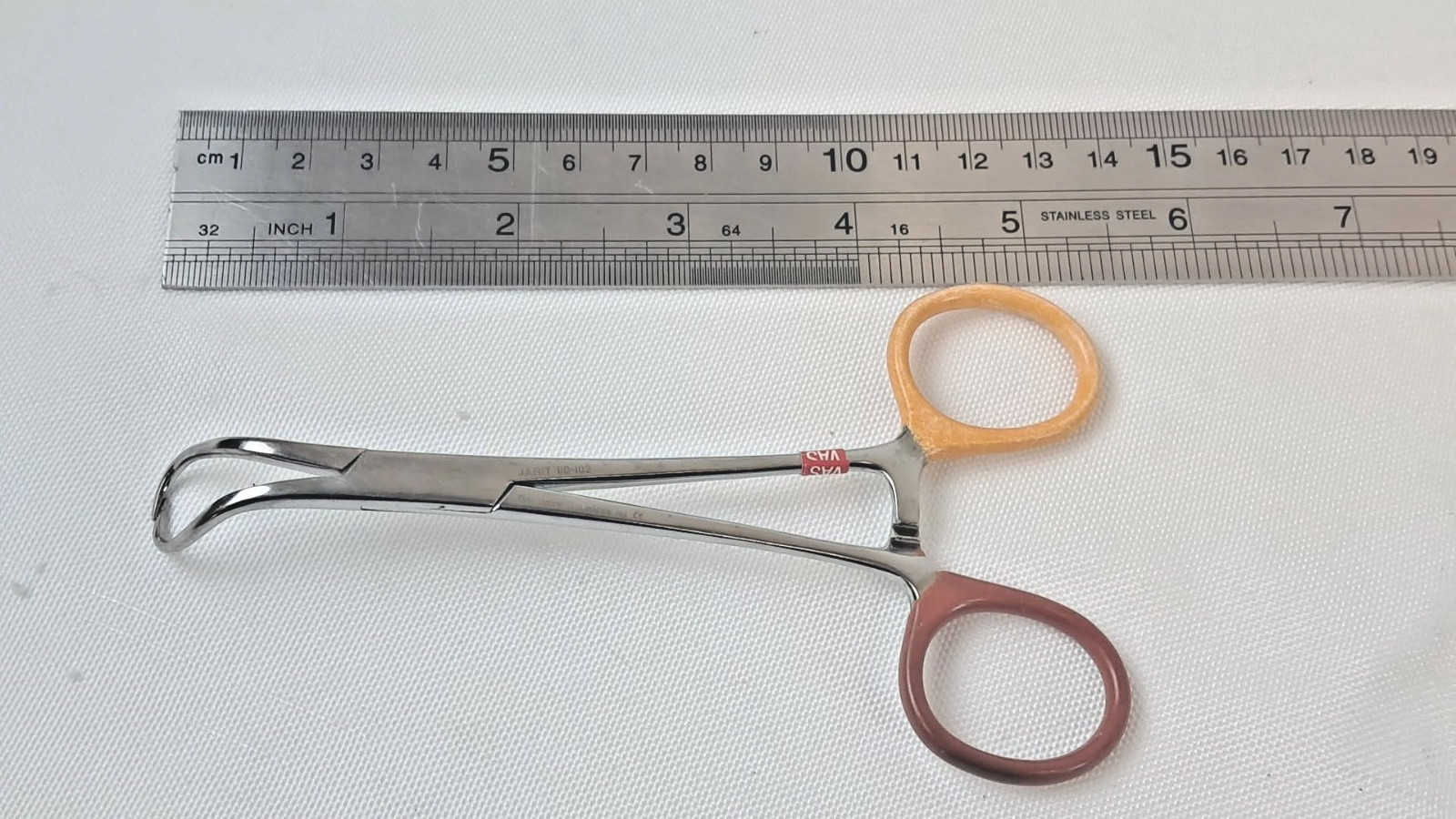 Jarit 110-102 Backhaus Towel Clamp Forceps 5-1/4″ Angled