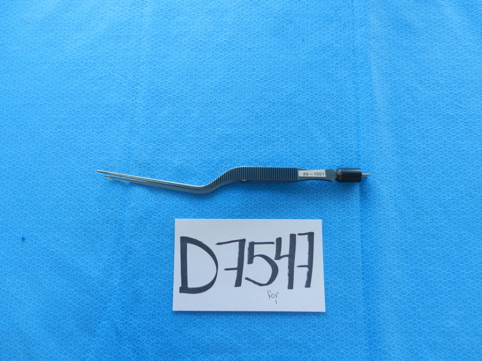 D7547 Codman Surgical Malis Straight Bayonet Bipolar Forceps 1.5mm Tip 80-1551