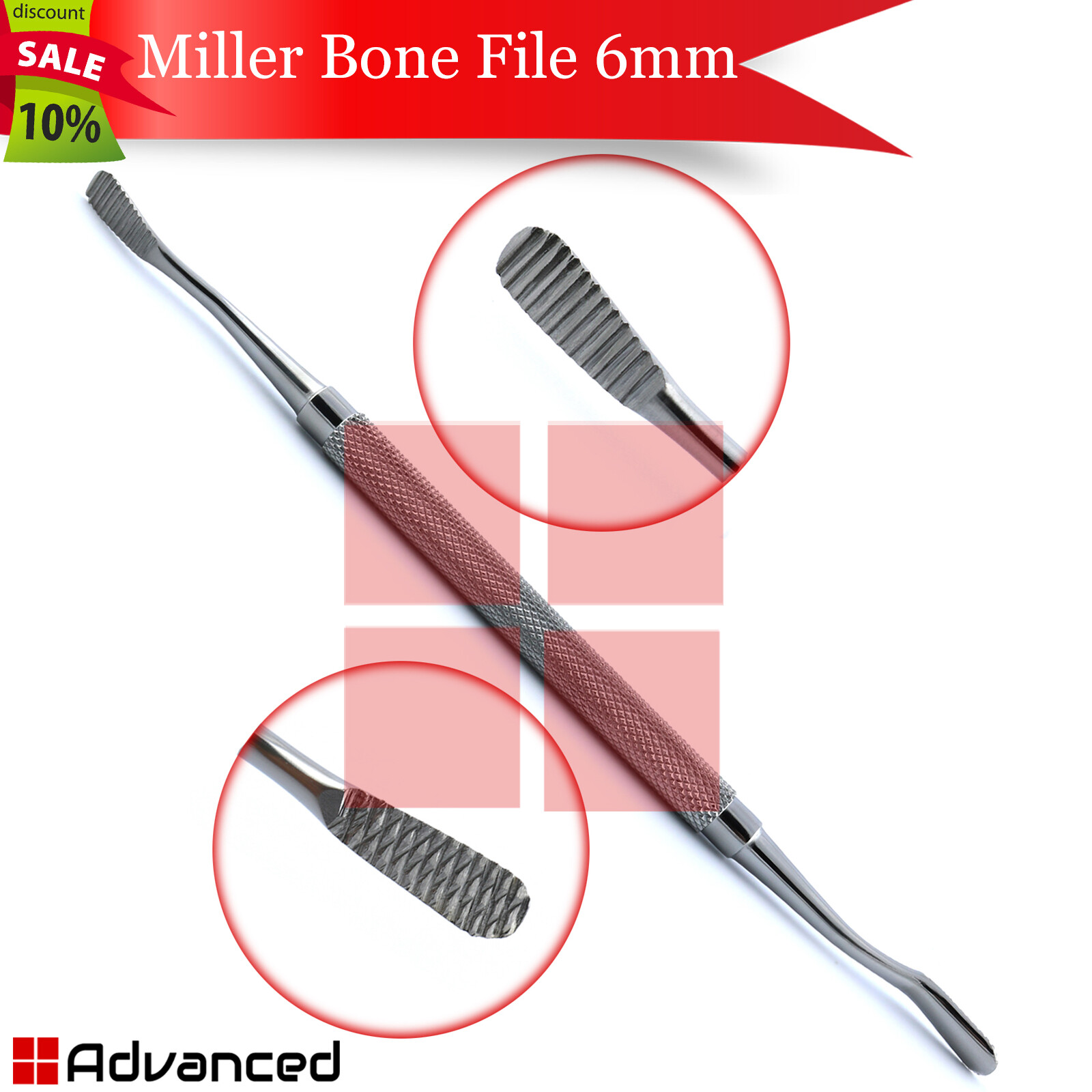 Dental Surgical Miller Bone Filer Sugarman Perio File Shaping Bone Reduction CE