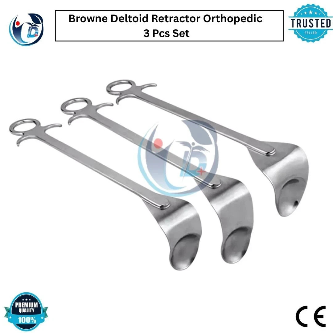 Browne Deltoid Retractor Orthopedic Surgical Instruments 3 Pcs Set High Quality
