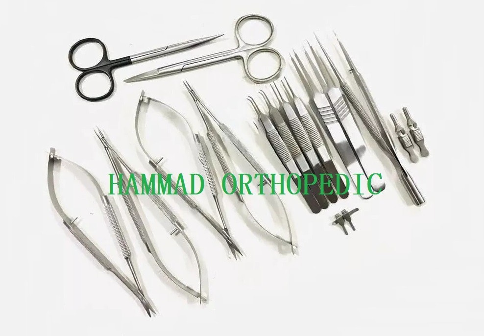 Hand Surgery Basic 17 PCS Micro Surgical Instruments Set Orthopedic SS Kit
