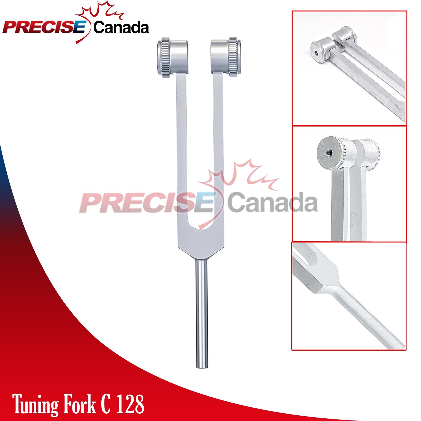 Tuning Fork Set of 5 – Medical Surgical Diagnostic instrument with Leather Kit