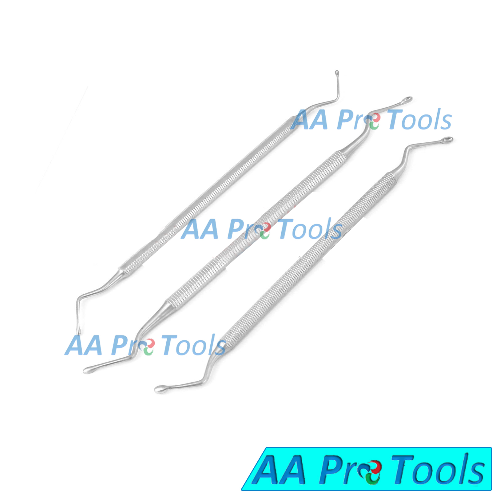 AA Pro: SET OF 3 Hemingway Bone Curette # 0,1,2 Dental Surgical Instruments
