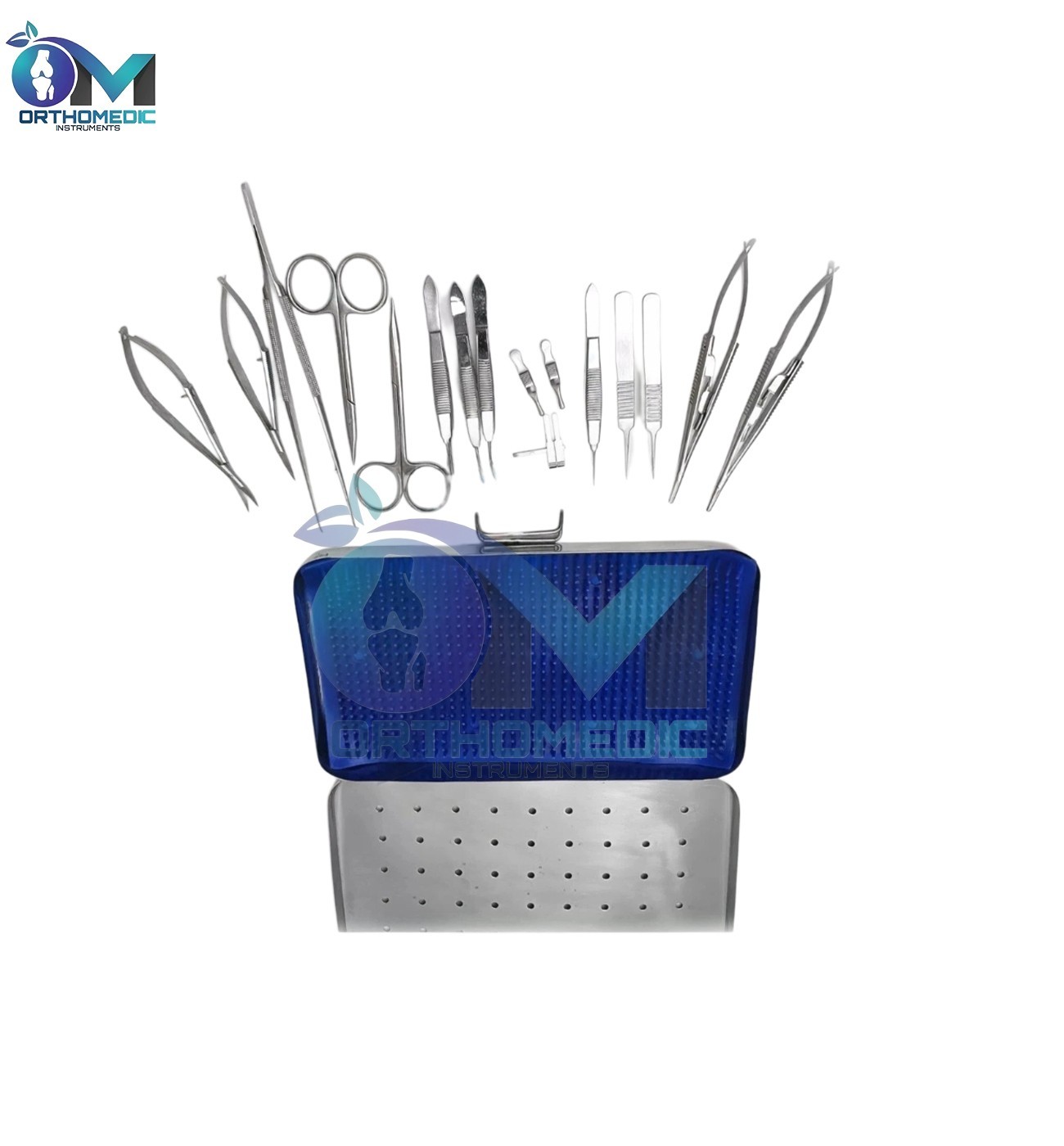 Micro Hand Surgery Instruments Kit Microvascular Clamp Surgical Suture Kit 17Pcs