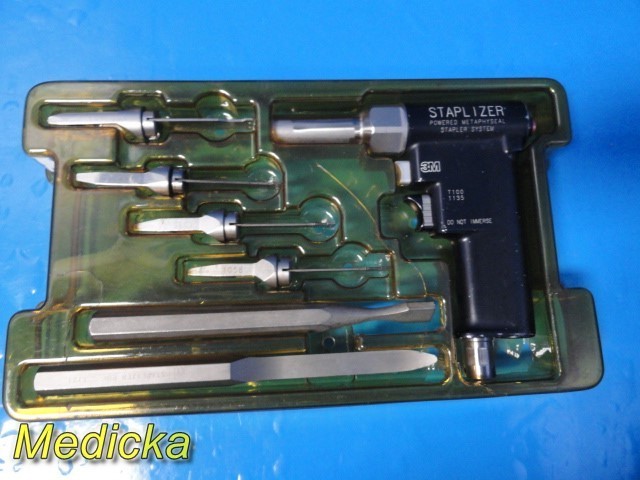 3M STAPLIZER Powered Metaphyseal Stapler System W/ Attachments, Hose, Case~38968